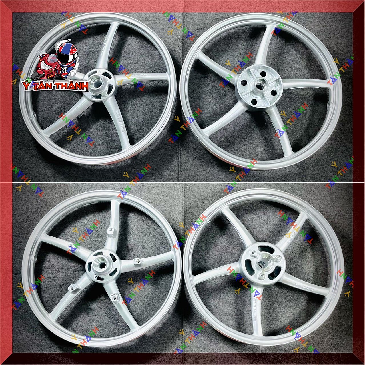 Cặp mâm 5 cây Xmode satria,raider Fi 1.6 1.85 MS27