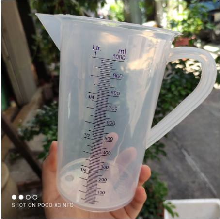 Ca đong định lượng pha chế nhựa dày đủ size