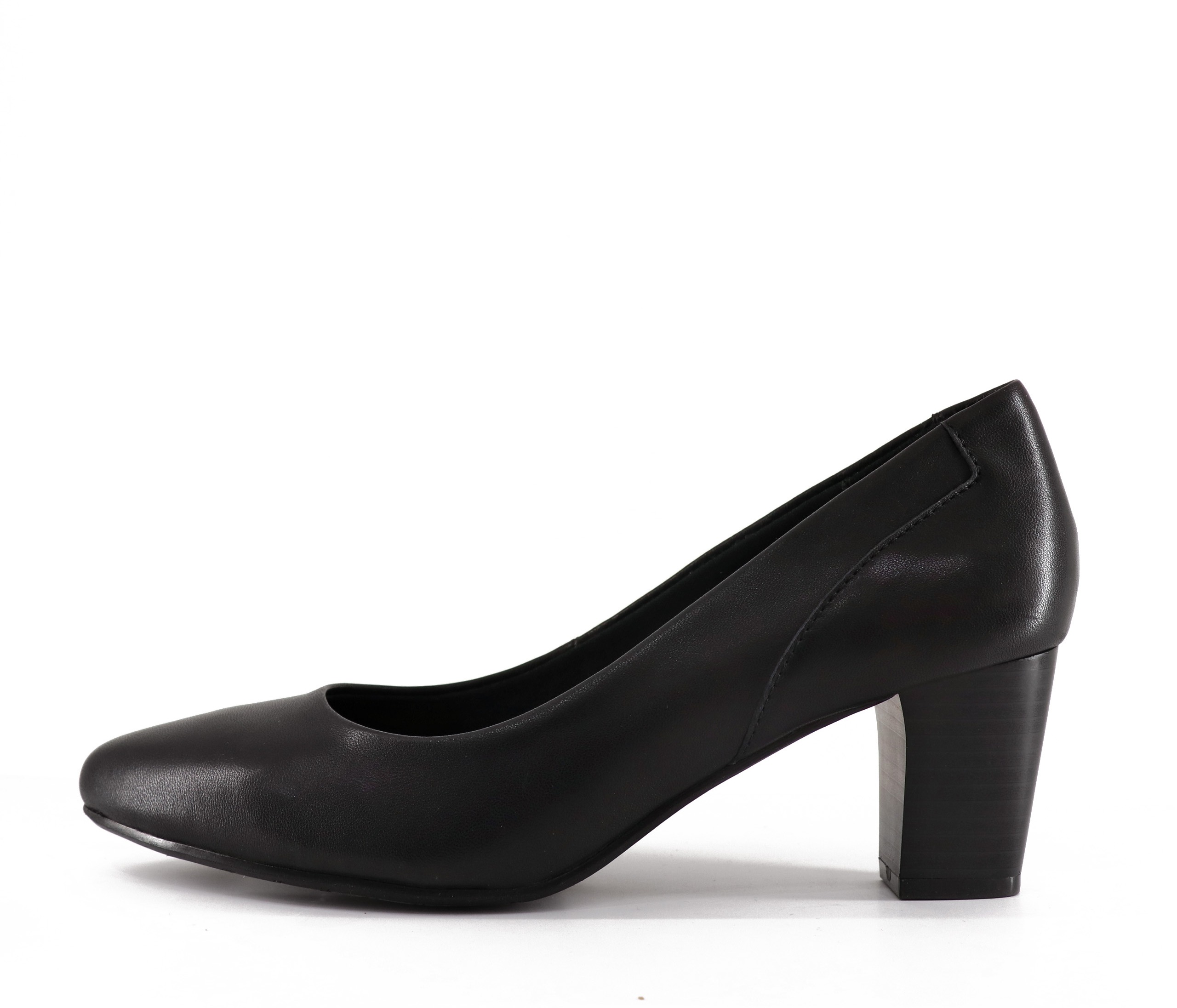 Giày Cao Gót Da Thật 7cm Bata Màu Đen 754-6573