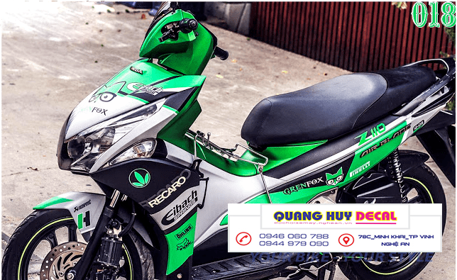 Tem trùm Air Blade xanh lá đen xám - Độ dán team trùm decal xe máy Air Blade xanh lá đen xám  - Team trùm decal xe máy Air Blade rẻ đẹp và chất