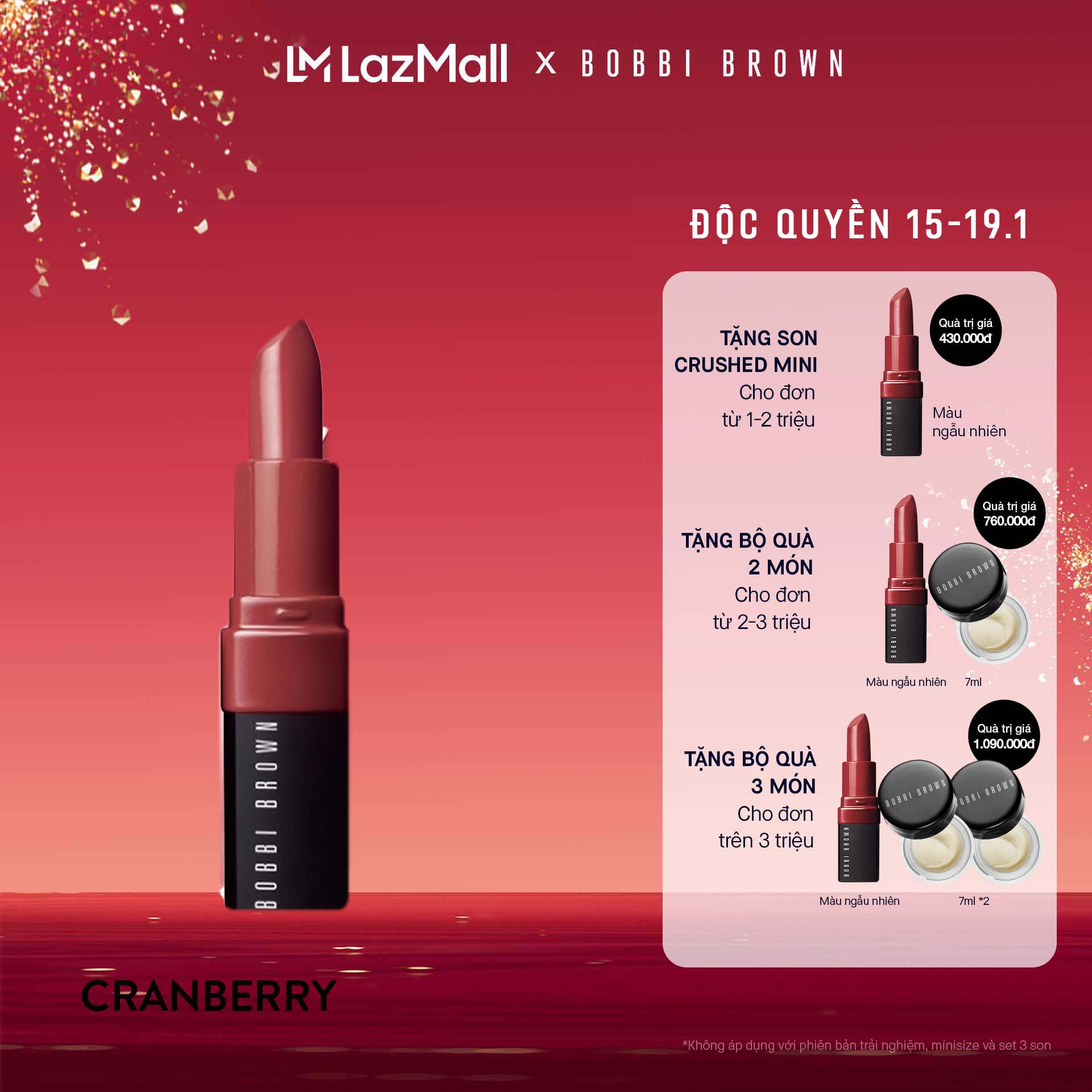 ĐỘC QUYỀN 12-14 12 - MUA 2 GIẢM 45% - Son môi Bobbi Brown Crushed Lip