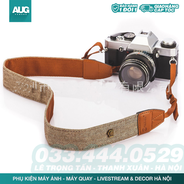Dây đeo cổ phong cách vintage cho máy ảnh leica olympus panasonic pentax dslr slr - aug camera hà nội