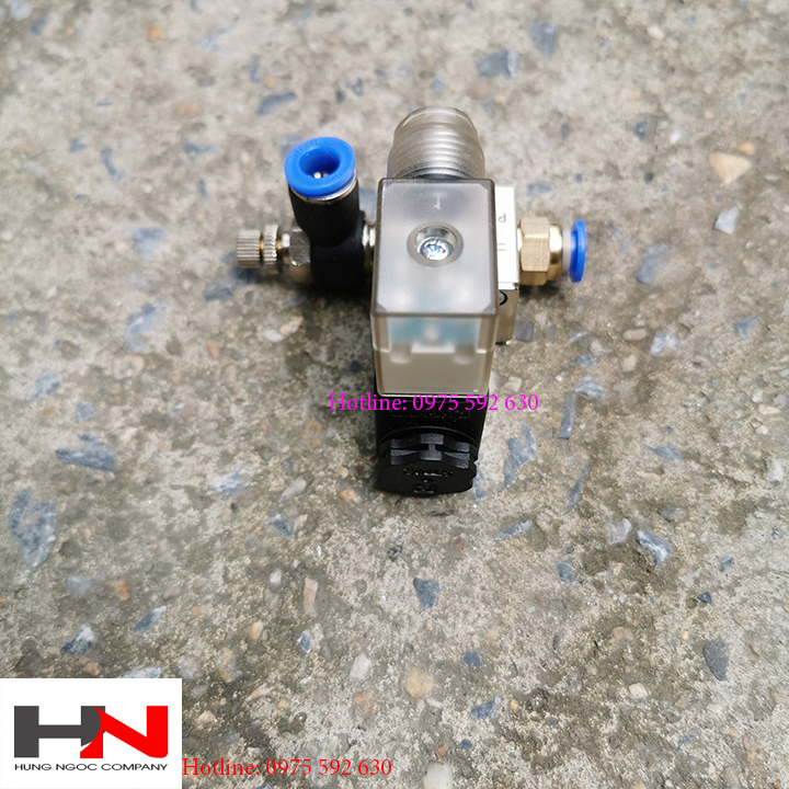 Van điện từ đóng mở khí stnc có núm chỉnh