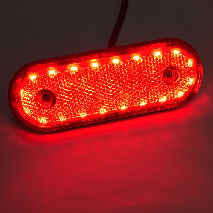 Rẻ vô địch đèn led gắn đuôi gắn sườn ô tô, xe tải 12/24v led1 màu đỏ