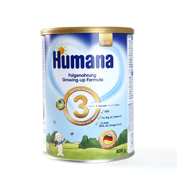 Sữa Humana Gold số 3 800g (1 - 9 tuổi)