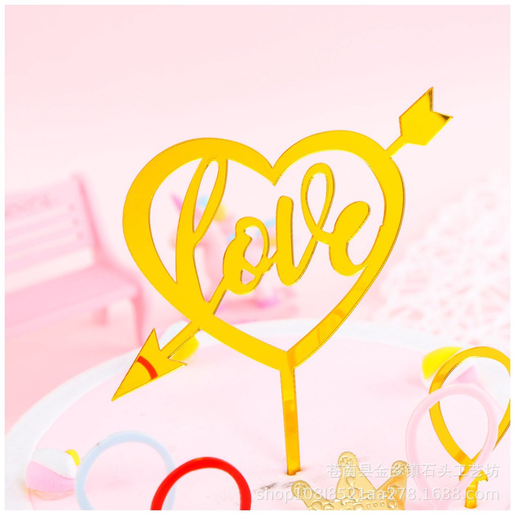 Trang Trí Sinh Nhật - Combo 10 chiếc Meka LOVE