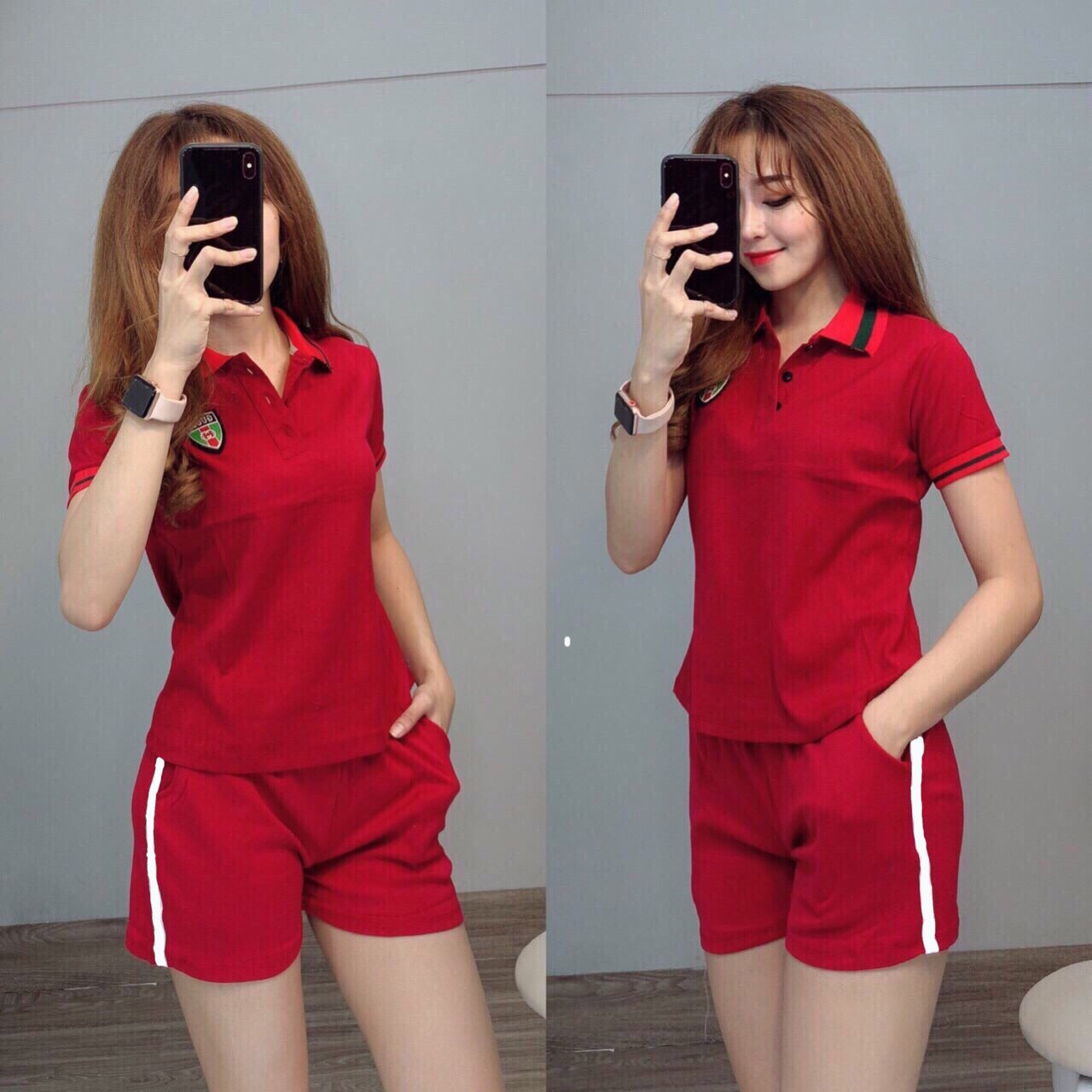 Set bộ đùi cổ bẻ cực xinh dành cho chị em
