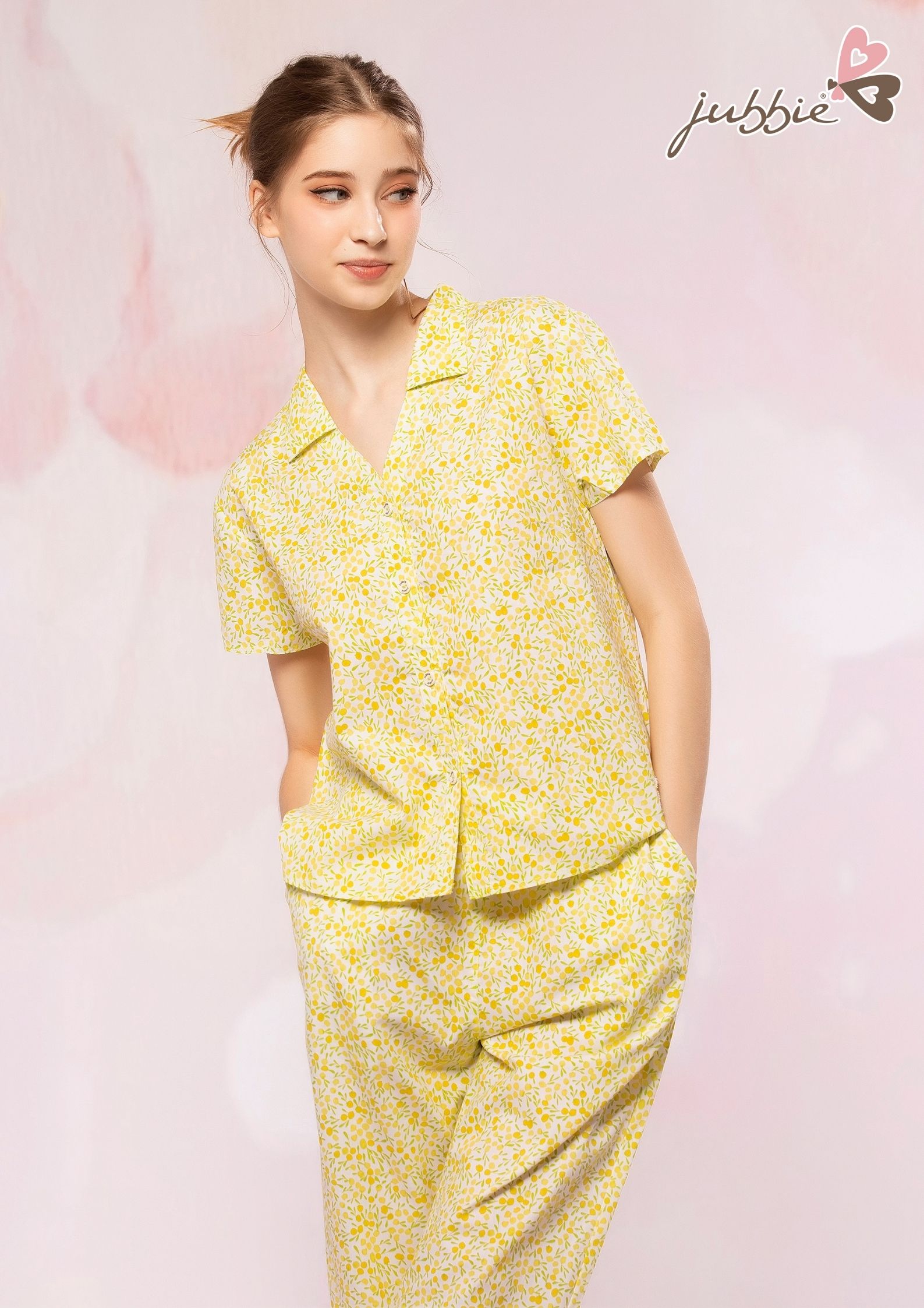 Bộ lửng cổ bẻ cài nút mặc nhà Jubbie 32466