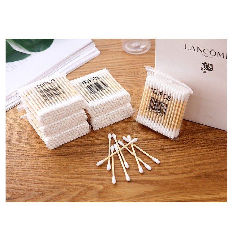 combo 5 bịch tăm que gấu trúc thân gỗ /5 bịch /500 que
