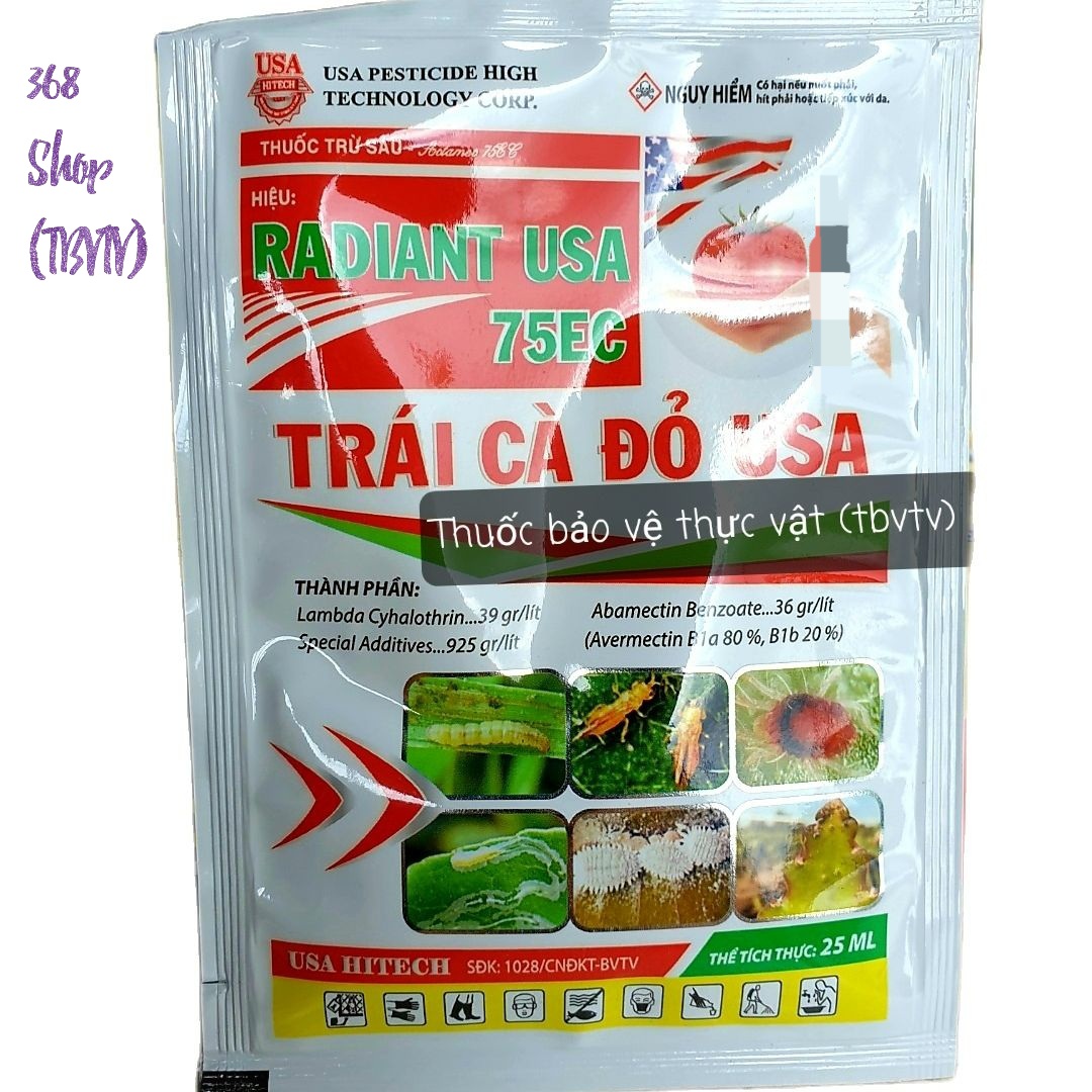 💎 Thuốc trừ sâu RADIANT USA 75EC 💖 Trái Cà Đỏ USA (25ml) Trừ cực mạnh các loại sâu, bọ, rầy..