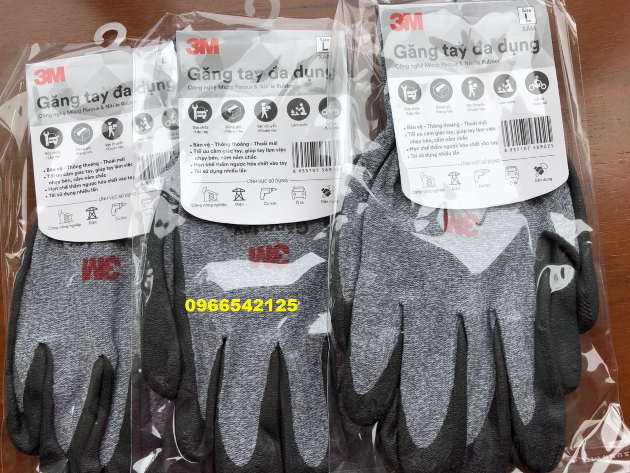 COMBO 5  ĐÔI GĂNG TAY ĐA DỤNG 3M (Xám)