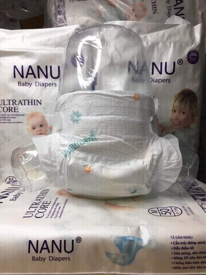 Bỉm/tã dán NANU S/M 100 miếng