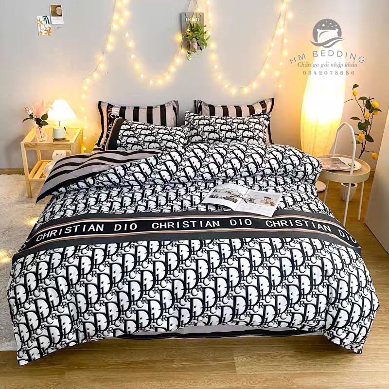 Bộ chăn ga gối cotton poly nhập khẩu kẻ dạ hasuko đủ mẫu đủ kích thước
