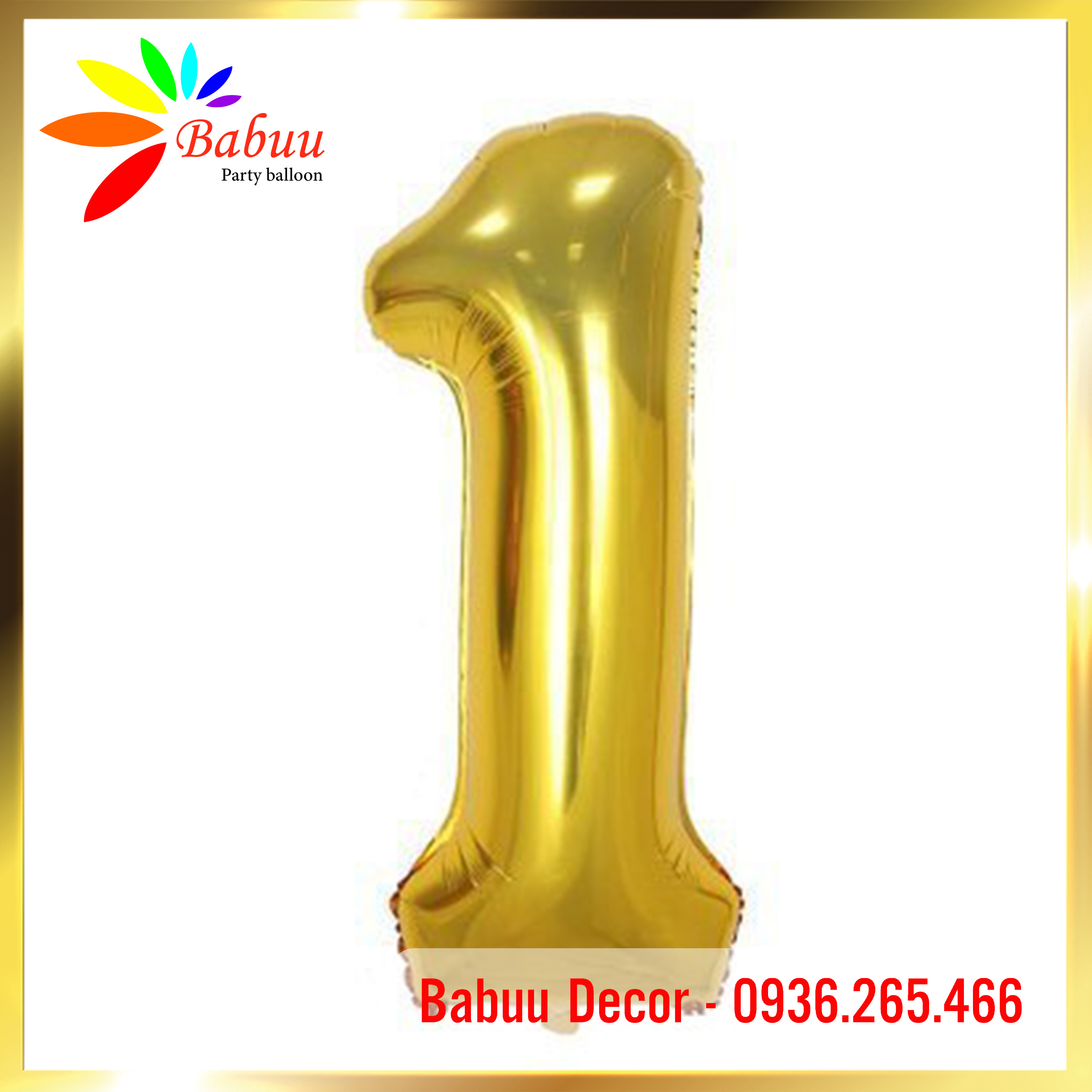 Bóng số 40cm trang trí sinh nhật