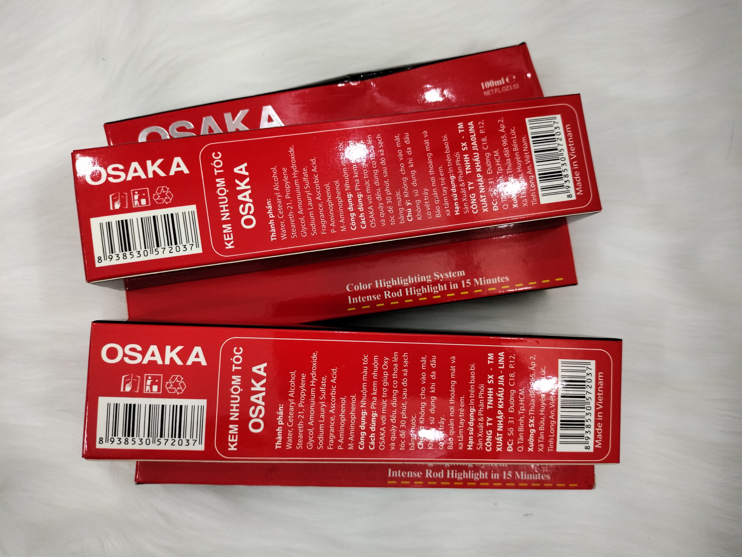 63 mã Màu nhuộm tóc Osaka 100ml [Giá trên không có oxy trợ nhuộm và không có bao tay]