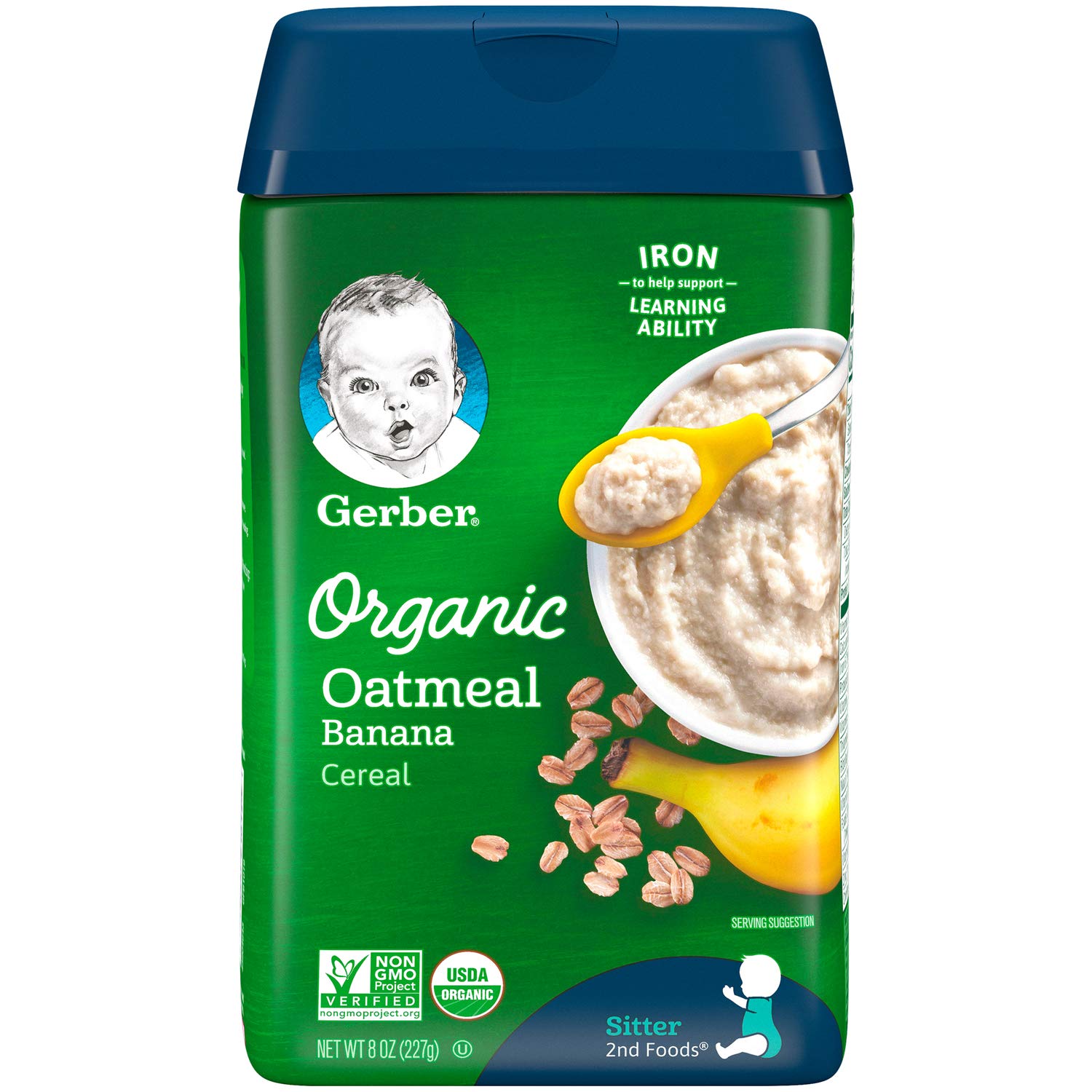 Bột ăn dặm Gerber Yến mạch Chuối nguyên liệu organic cho bé từ 6 tháng tuổi