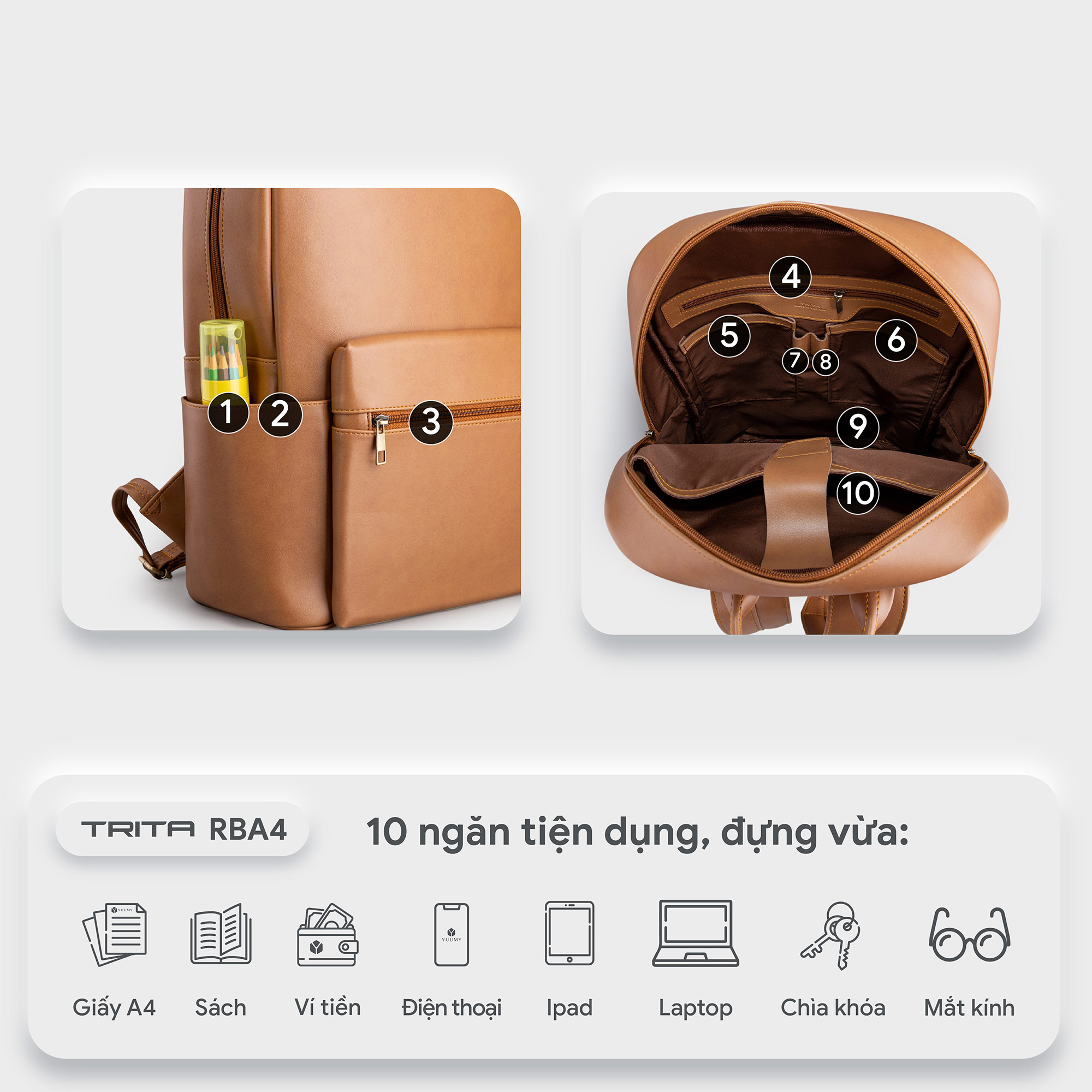 Balo da nam công sở TRITA Liberal RBA4
