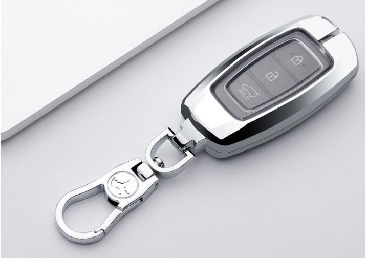 Bao Da Chìa Khóa Xe Accent, Kona, Santafe 2018 2019 2020 2021, Kèm móc khóa . Có vỏ bọc silicon