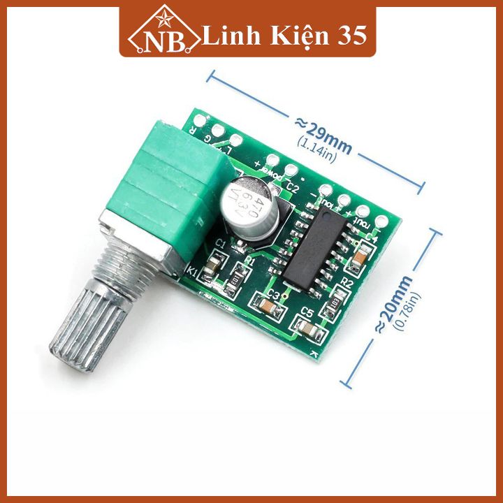 Mạch khuếch đại âm thanh PAM8403 2X3W 5V (tuỳ chọn có Volume/không Volume)