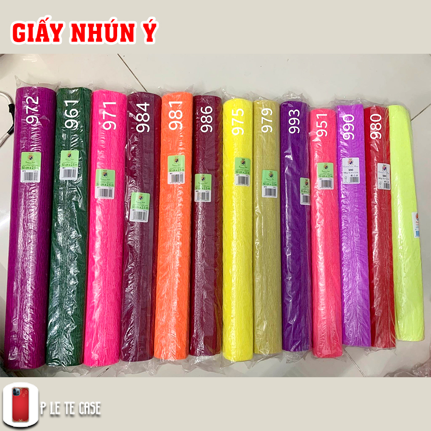 Giấy nhún Ý làm hoa, đồ handmade - 50cmx250cm