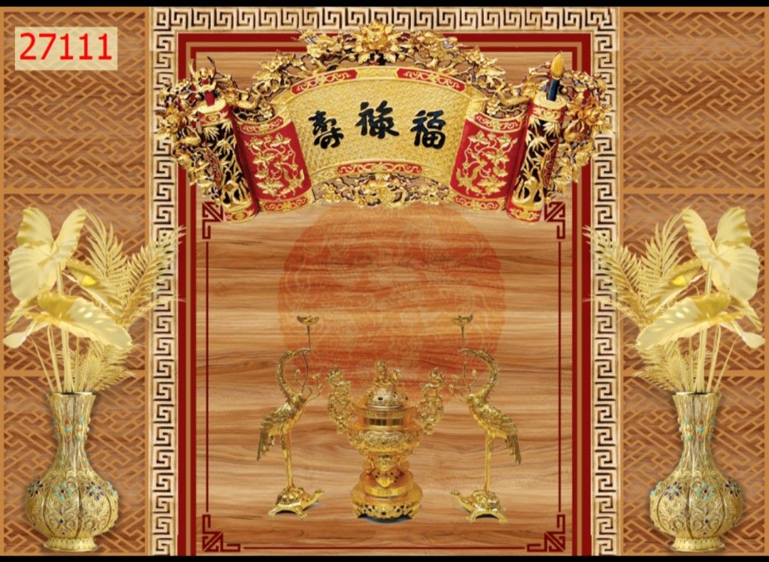 Tranh 3D dán phòng thờ