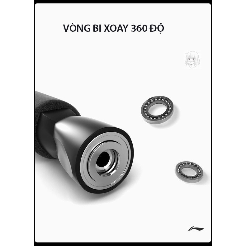 (Chính hãng) Dây nhảy Lining bản Base - Đen
