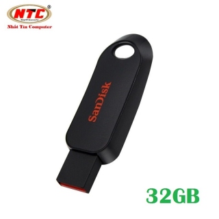 USB 2.0 Sandisk CZ62 Cruzer Snap 32GB kiểu trượt (Đen) thumbnail