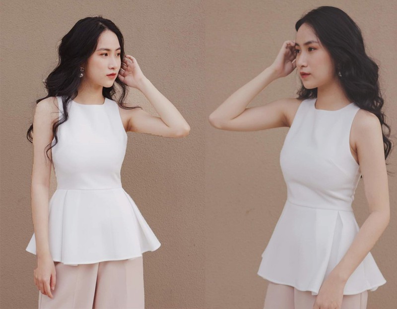 [HCM]ÁO PEPLUM CỔ TRÒN SÁT NÁCH SANG CHẢNH