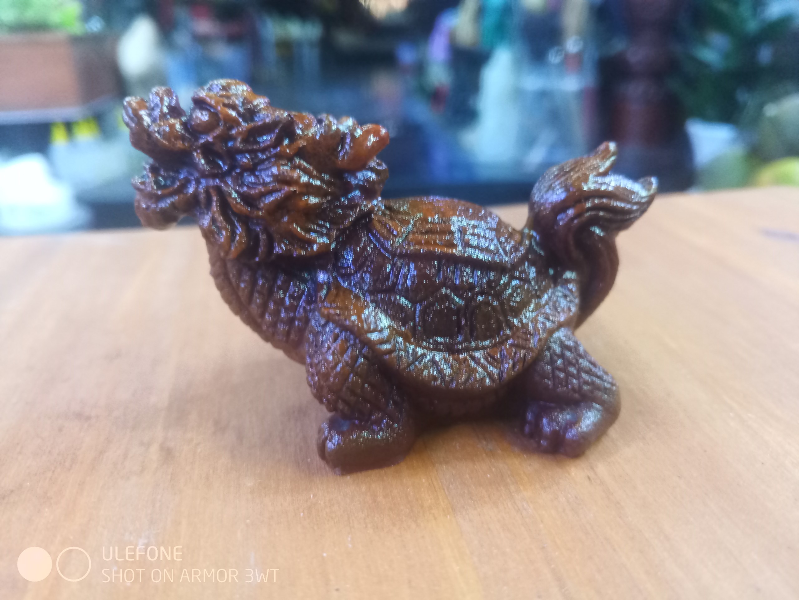 Tượng Long quy sắt nét phong thủy mini