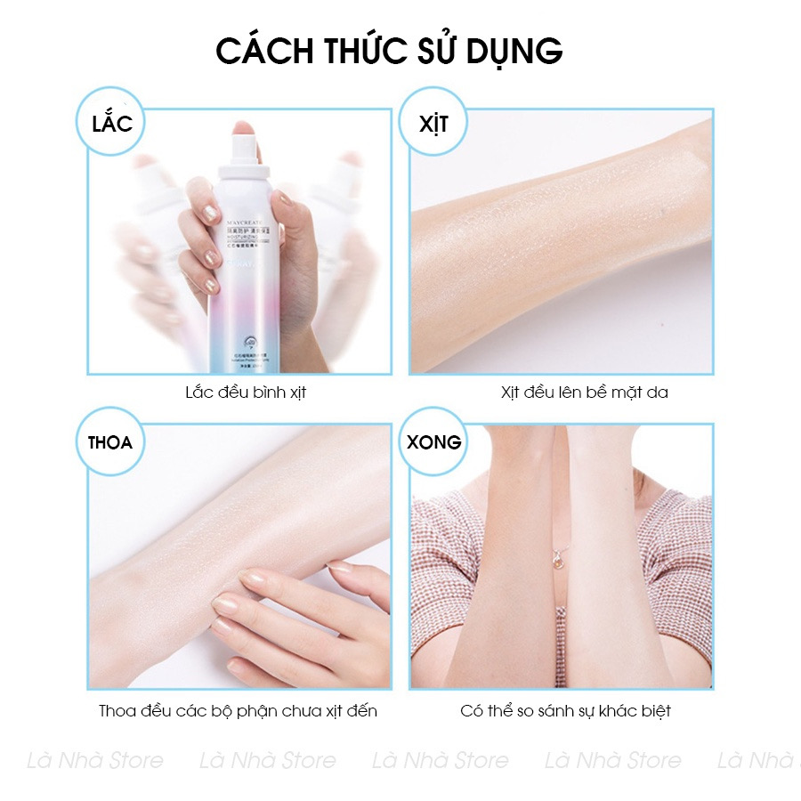 Xịt Chống Nắng Trắng Da Chính Hãng M'aycreate