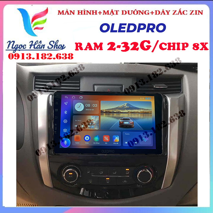 Màn hình oledpro android cho xe nissan navara, màn hình android 10.1, cảm ứng 9 inch, thiết kế sang trọng, giá khuyến mại cực sốc - lắp màn hình ô tô, camera giám sát hành trình xe oto