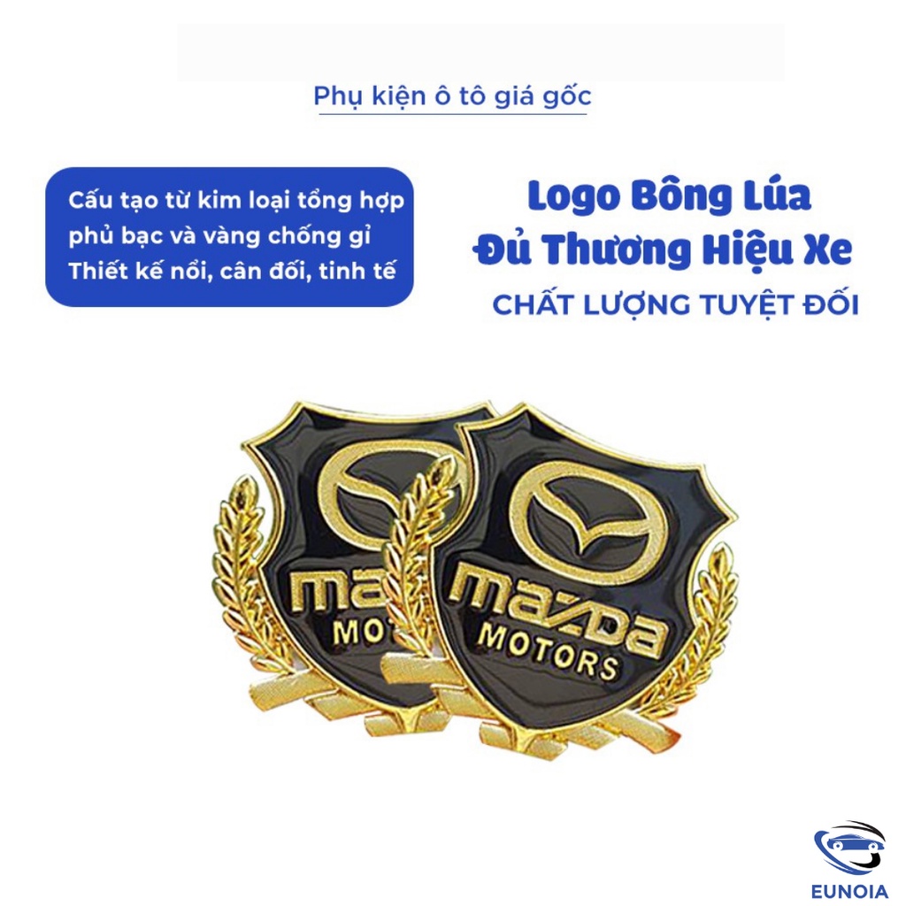 Logo dán xe ô tô bông lúa các hãng trang trí