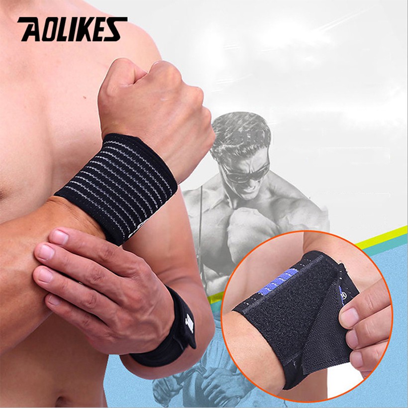 Aolikes AL 1526 40CM Đai cuốn cổ tay chống trượt chuyên gym
