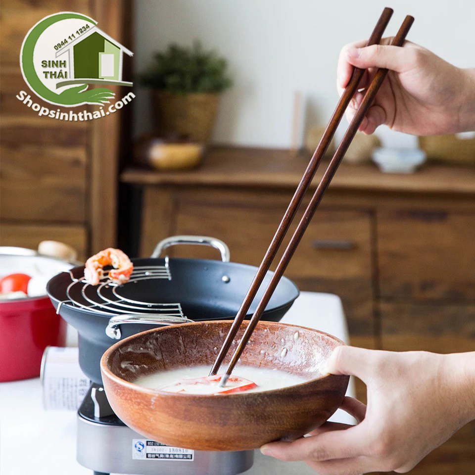 Đũa bếp gổ dừa - đũa dài xào nấu dài 39cm - (1 đôi)