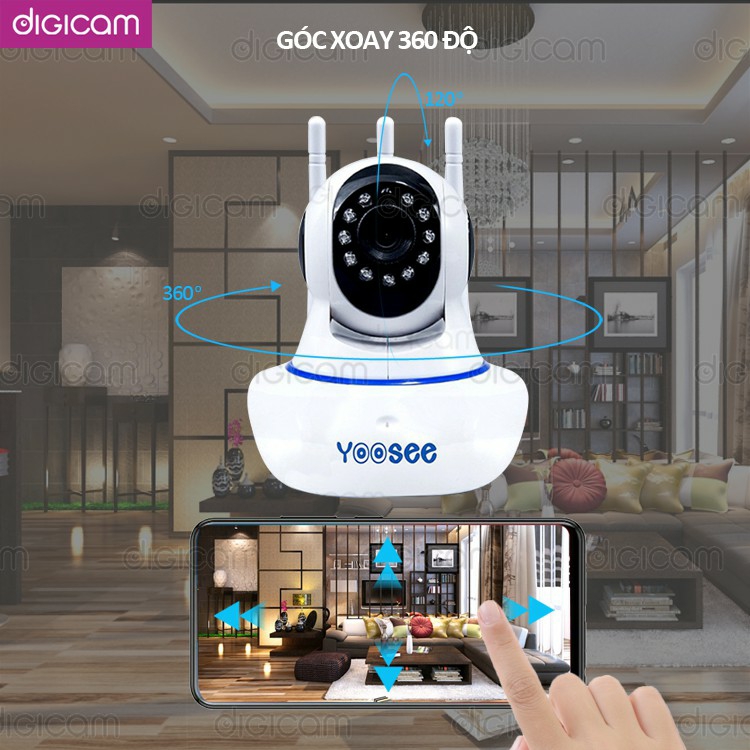 Camera YooSee HD720 - 3 Anten Siêu nét | Cài đặt Tiếng Việt