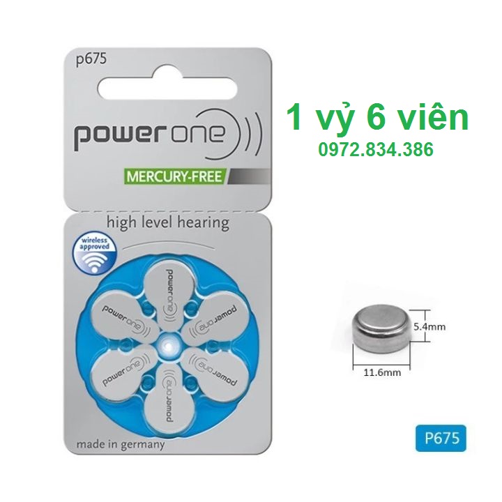 Bán sỉ pin 675 pin máy trợ thính 675 power one p675