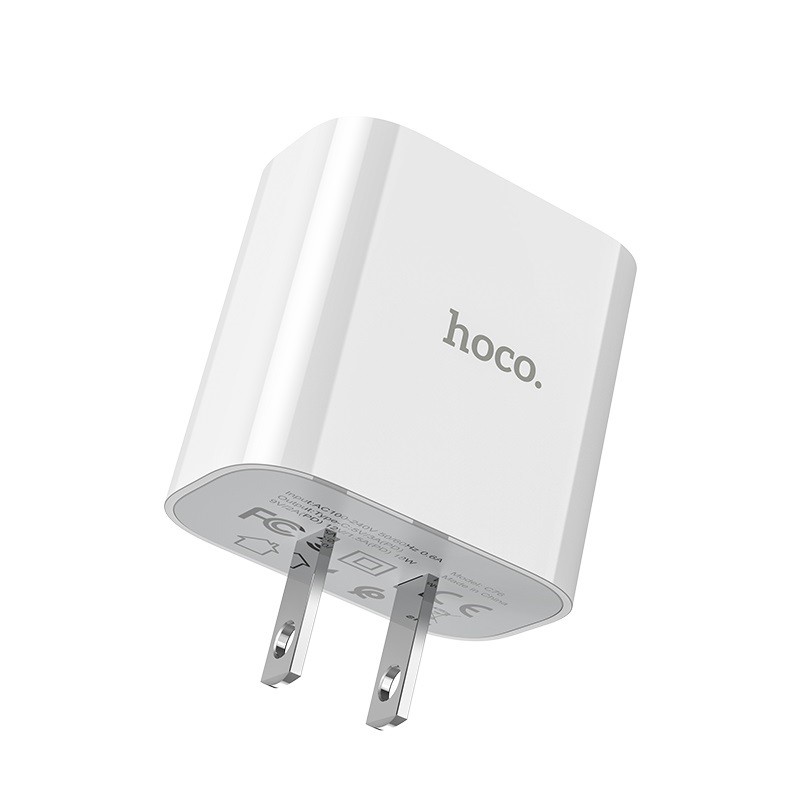 Củ sạc nhanh 3A/ PD20W Hoco C76 Plus chuôi dẹt 1 cổng Type-C
