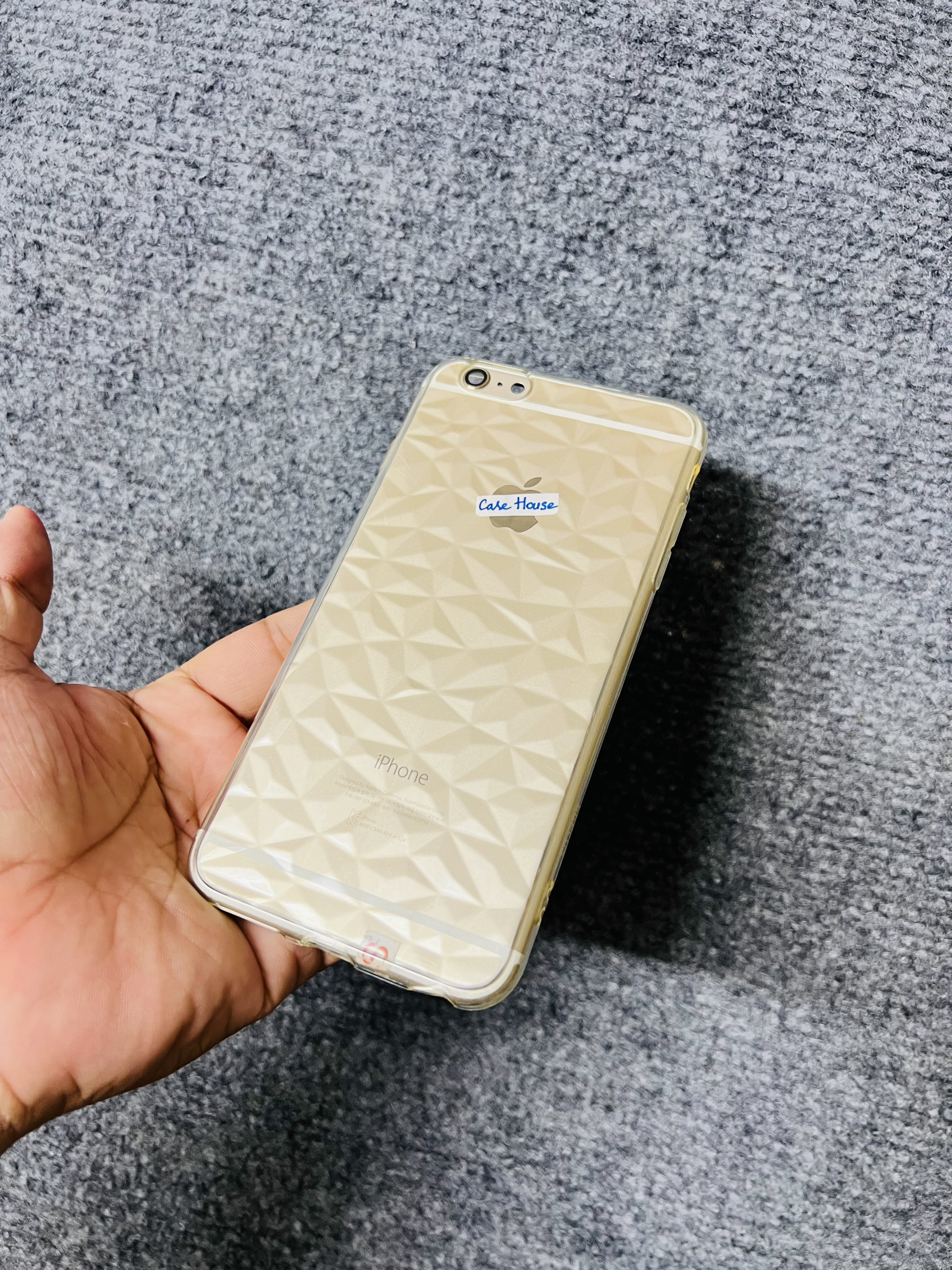 Ốp lưng iphone 6Plus silicon trong vân đá ,vân tam giác kiểu diamond