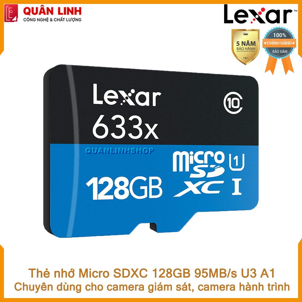 Thẻ nhớ Micro SD 128GB 95MB/s A1 V30 U3 Lexar