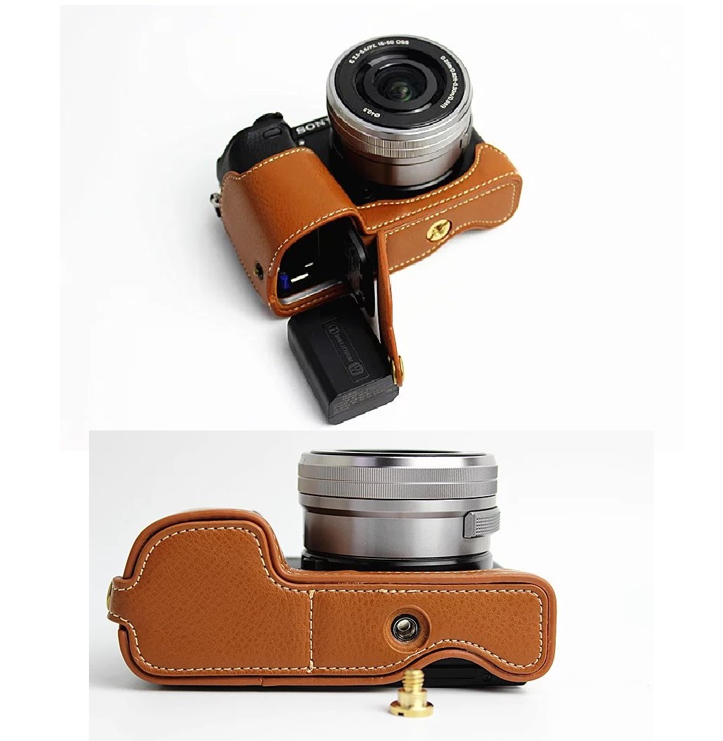 Half Case - Leather Case for Sony A6000/ A6300 Camera