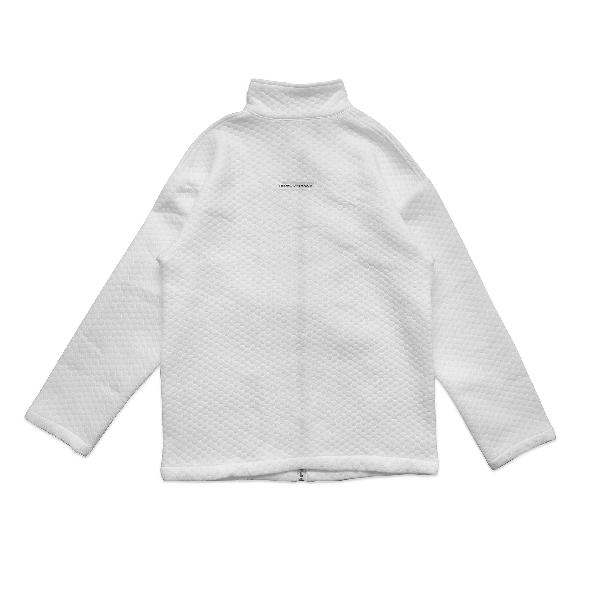 (Xả hàng áo dính bẩn nhẹ) Áo Khoác Unisex Waffle Trắng TeeHolic - THS