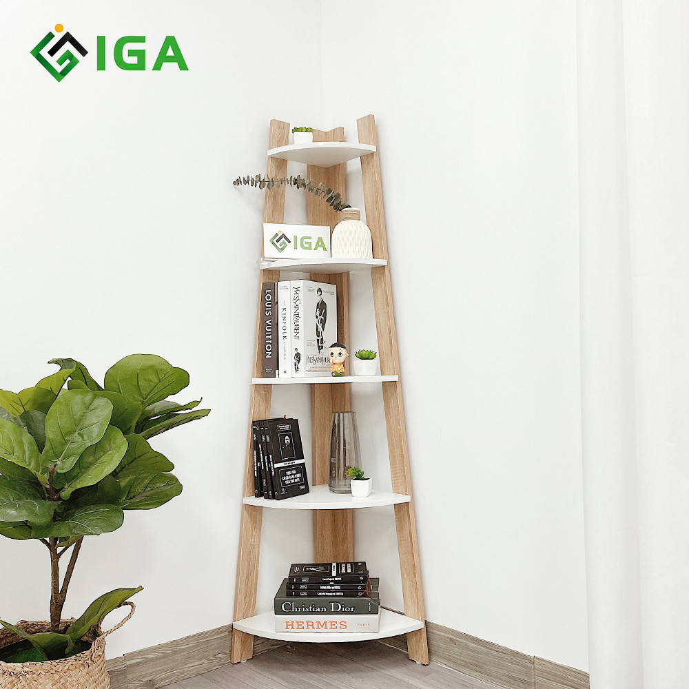 Kệ Trang Trí Kệ Góc Đa Năng White Corner 5F Phong Cách Hiện Đại - GP115