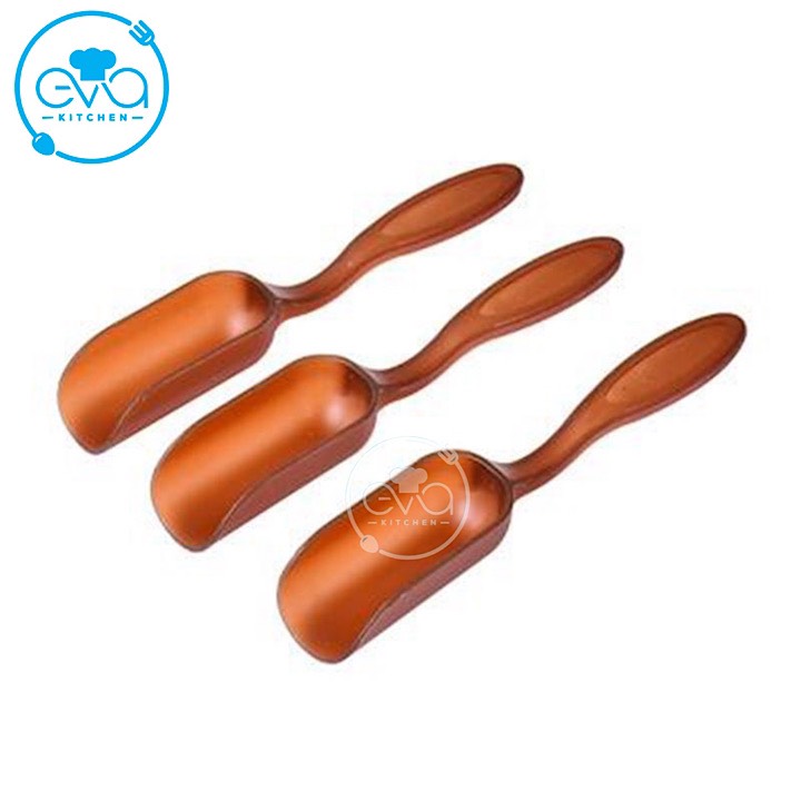 [HCM]Combo 2 Muỗng Múc Trà Nhựa Nâu Teaspoon