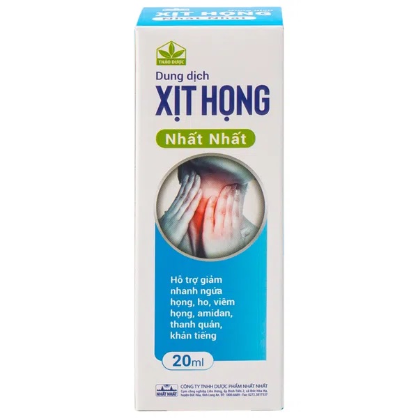 Dung dịch xịt họng Nhất Nhất - 20ml