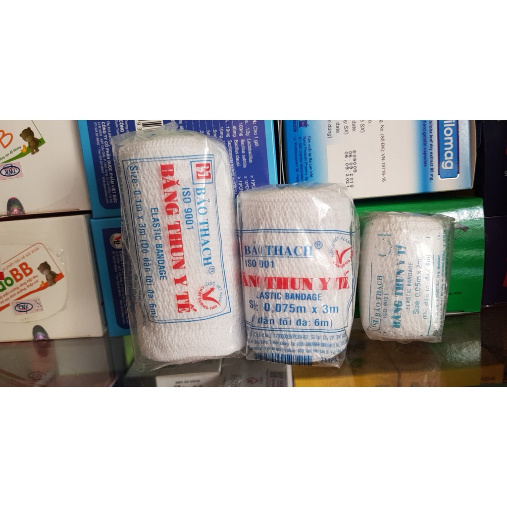 Băng thun 3 móc trắng Bảo Thạch