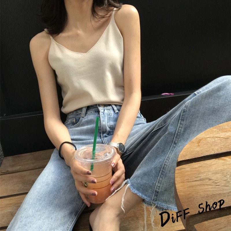 Áo kiểu nữ cổ tim hai dây thời trang