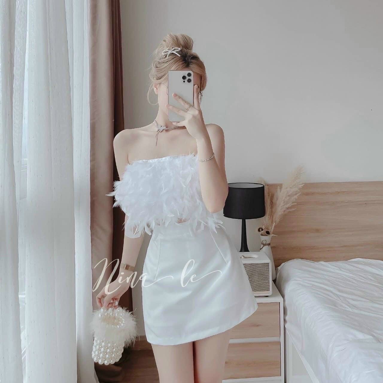 Sét Bộ Áo Lông + Chân Váy Tapta Sang Mịn