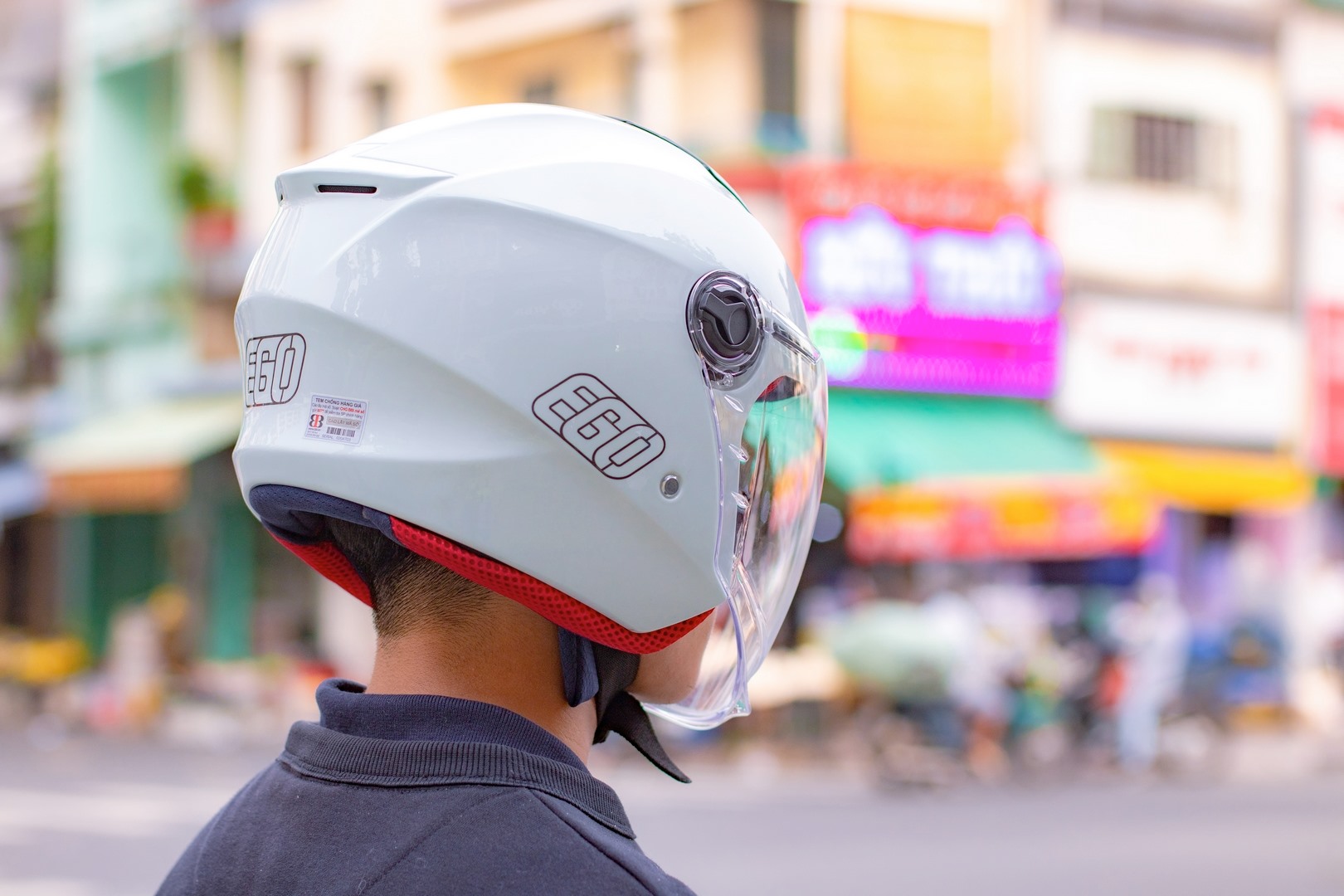 EGO E3 - MÀU TRẮNG/SOLID WHITE - MŨ BẢO HIỂM