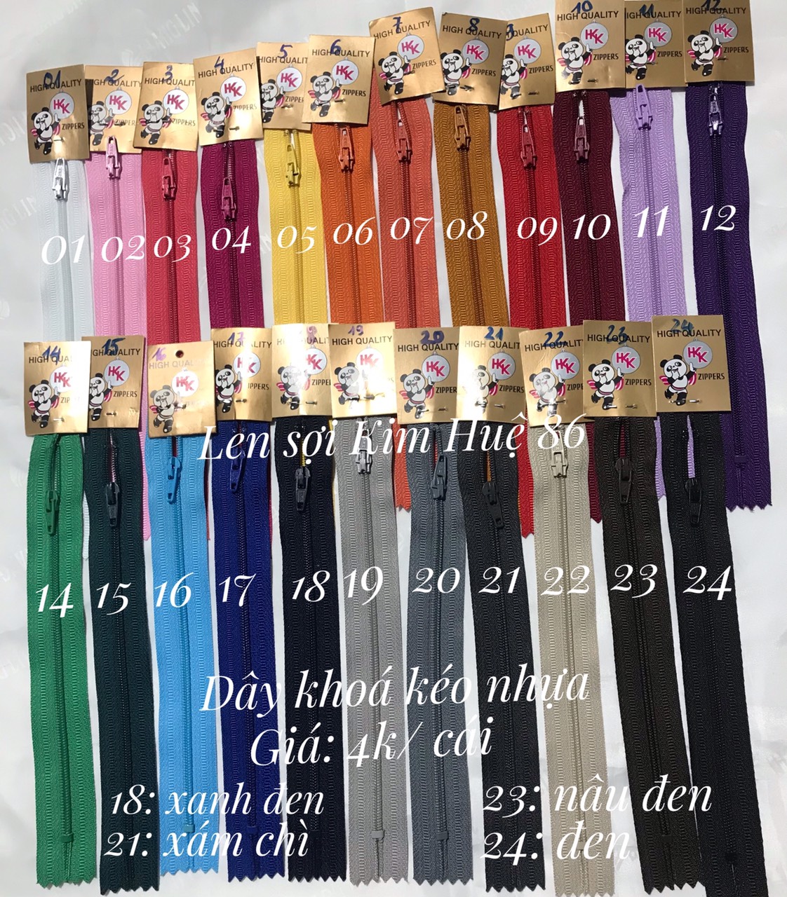 Dây khóa kéo nhựa