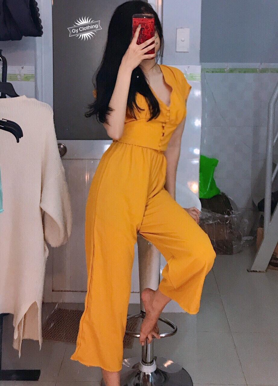 Set áo cổ V quần dài